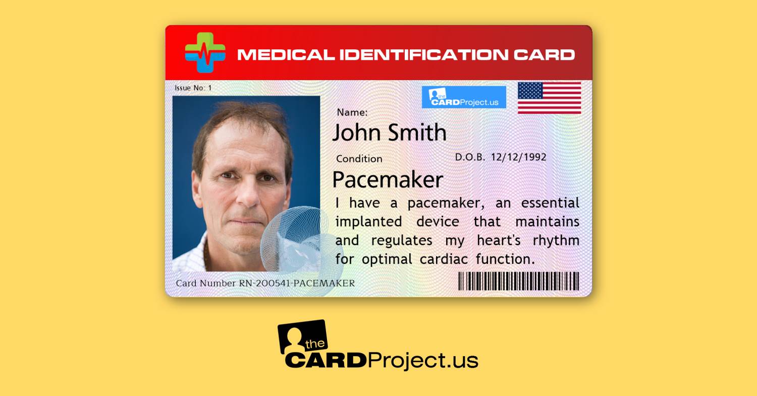 Pacemaker Premium Medical Card (FRONT)